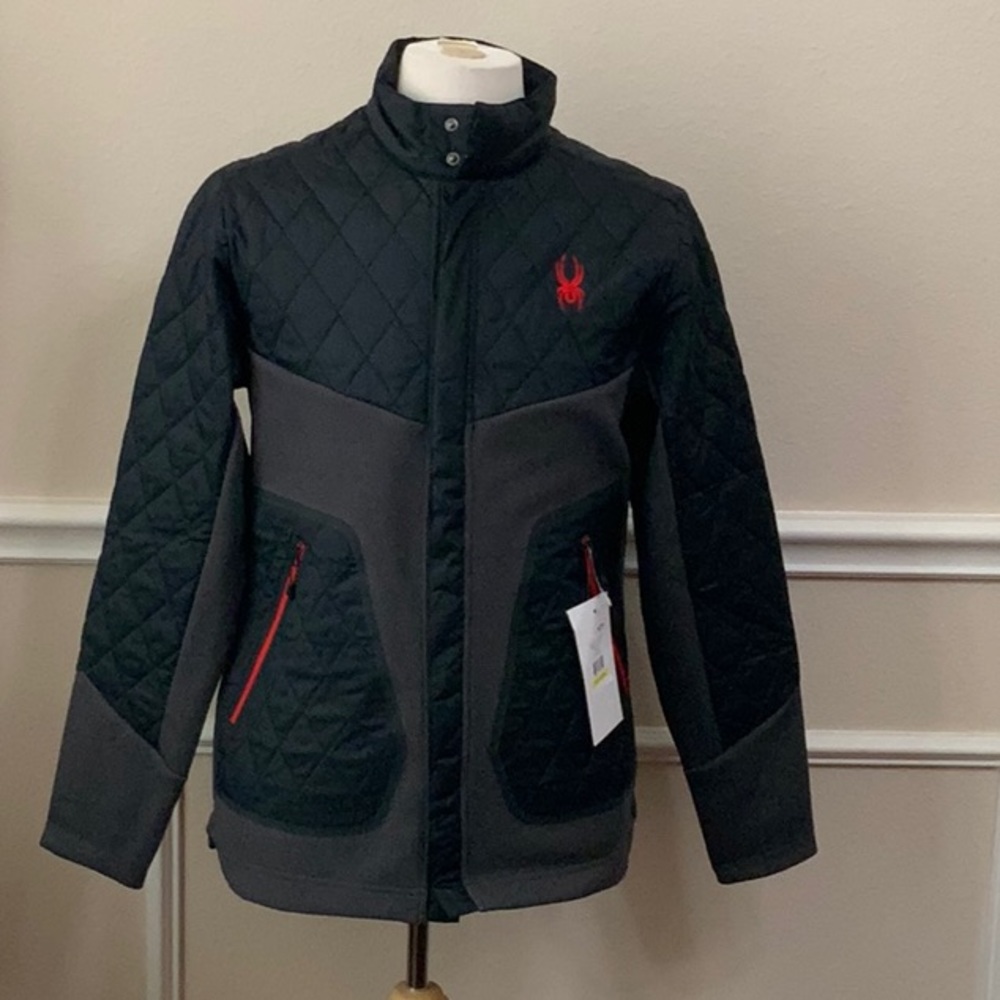 Spyder OUZO FULL SNAP LT WT STRYKE JKT - Pol/Blk